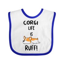 Inktastic Corgi Life is Rough Boys or Girls Baby Bib