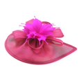 thumbnail image 1 of Tocado Para mujer Sunnimix fiesta de té cóctel Kentucky Derby Color Rojo rosa sombrero tocado, 1 of 8
