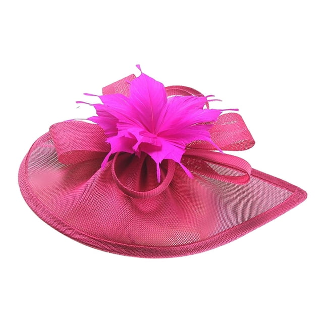Tocado Para mujer Sunnimix fiesta de té cóctel Kentucky Derby Color Rojo rosa sombrero tocado