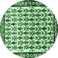 thumbnail image 1 of Ahgly Company Indoor Round Persian Emerald Green Traditional Area Rugs, 4' Round, 1 of 4