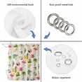 thumbnail image 5 of Beige Flamingos Bathroom Shower Curtains with 12 Hooks Polyester Waterproof Shower Curtain for Stalls and Bathtubs Tropical Summer Botanical Fruits Rustic Decorative Bathroom Curtain 72x72 Inches, 5 of 9