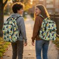 thumbnail image 3 of FUIALDOLG Cats Flowers Multi-pocket Bookbag with Lightweight Side Pockets Casual Daypack, Adjustable Padded Straps 17 Inch School Bag for Travel Middle School Elementary School, 3 of 8
