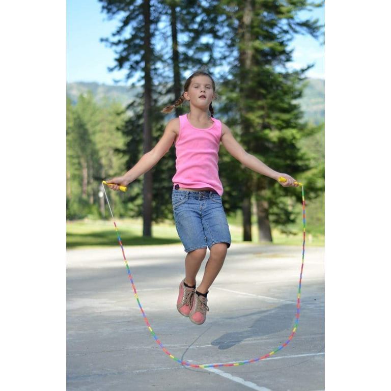 Beaded Jump Rope - Segmented Skipping Rope for Kids - Durable Outdoor Beads