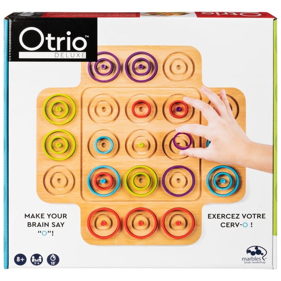 Otrio Wood Strategy-Based Board Game for Adults, Families and Kids Ages 8 & up