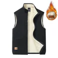 thumbnail image 2 of Chalecos de lana de cordero para hombre, chaqueta informal y versátil de talla grande con cuello levantado, cálido y acolchado, para otoño e invierno, 2024, 2 of 5