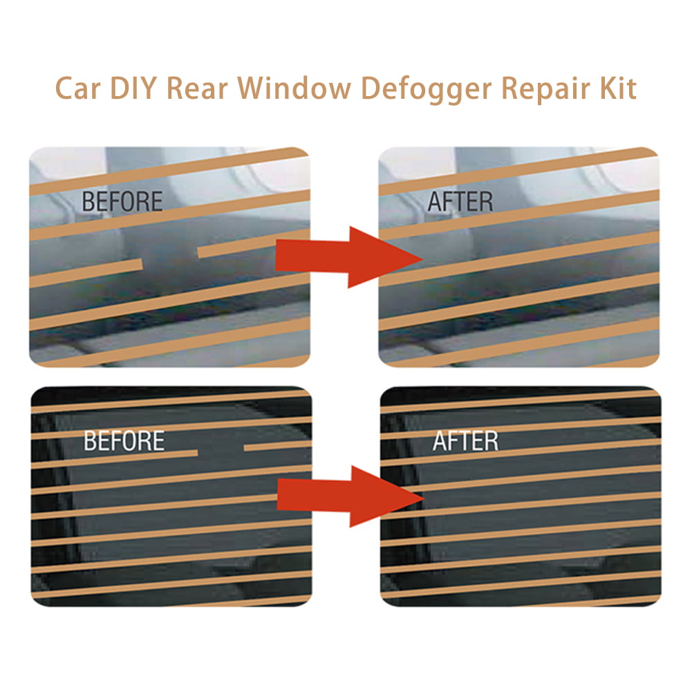 Silver Repair Compound Repair any conventional Rear Window Defogger System coil-c DIY Rear Window Defogger Repair Kit for Car Window Defogger Break Eliminator Grid Line Manual Paint Tool Set 