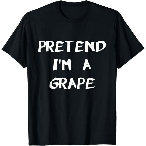 Pretend I'm A Grape Easy & Funny Halloween Costume Fruit T-ShirtPure cotton short-sleeved shirts for both men and women