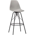 thumbnail image 2 of Andeworld Swivel Counter Bar Stools Set of 4 with Backs Mid Century Modern Armless Bar Height Side Chairs (26 inch,Grey), 2 of 7