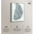 thumbnail image 2 of Grey Feather Canvas Delicate Farmhouse Wall Art by Art Remedy, Silver Frame, 24" x 36", 2 of 7