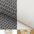 thumbnail image 3 of PABUBE Bathroom Rug,Small Non Slips Bath Mat, Machine Washable Bathroom Mat, Soft Absorbent Bathmat Bath Rug, Bathroom Rug and Mat for Bathroom Floor (16"x24"+16"x24",Dark Gray), 3 of 10