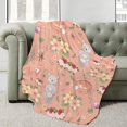 thumbnail image 2 of Flannel Fleece Bed Blanket Floral Fox Bear Animals Throw Blanket Lightweight Cozy for Bedroom All Season Sofa Decor Gift 40x50, 2 of 6