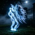 thumbnail image 6 of Halloween Animated Grim Reaper Garden Light with Solar Powered Ghost Lawn Stake, Glowing Ghost White LED Soul Effect for Creepy Outdoor Yard Graveyard Display,1 PC, 6 of 7