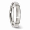 thumbnail image 4 of Solid Stainless Steel 4mm Matte Brushed Finish Plain Classic Wedding Band Ring Comfort-Fit Size 9.5, 4 of 7