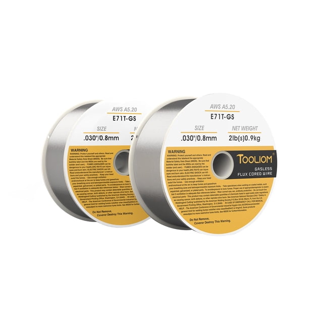 Cable de soldadura TOOLIOM E71T-GS, 0,8 mm, 0,9 kg, paquete de 2