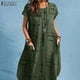 thumbnail image 1 of Fashion Printed Dress ZANZEA Woman Clothes Short Sleeve Elegant Casual Vintage New Dresses 2023 Summer Ladies Vacation VestidosXXXL Gao Jinjia LED, 1 of 2