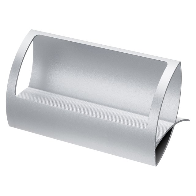 Unique Bargains Business Card Holder, 1 Pack Aluminum Name Card Collection Display Stand Organizer for Office Desk, Silver