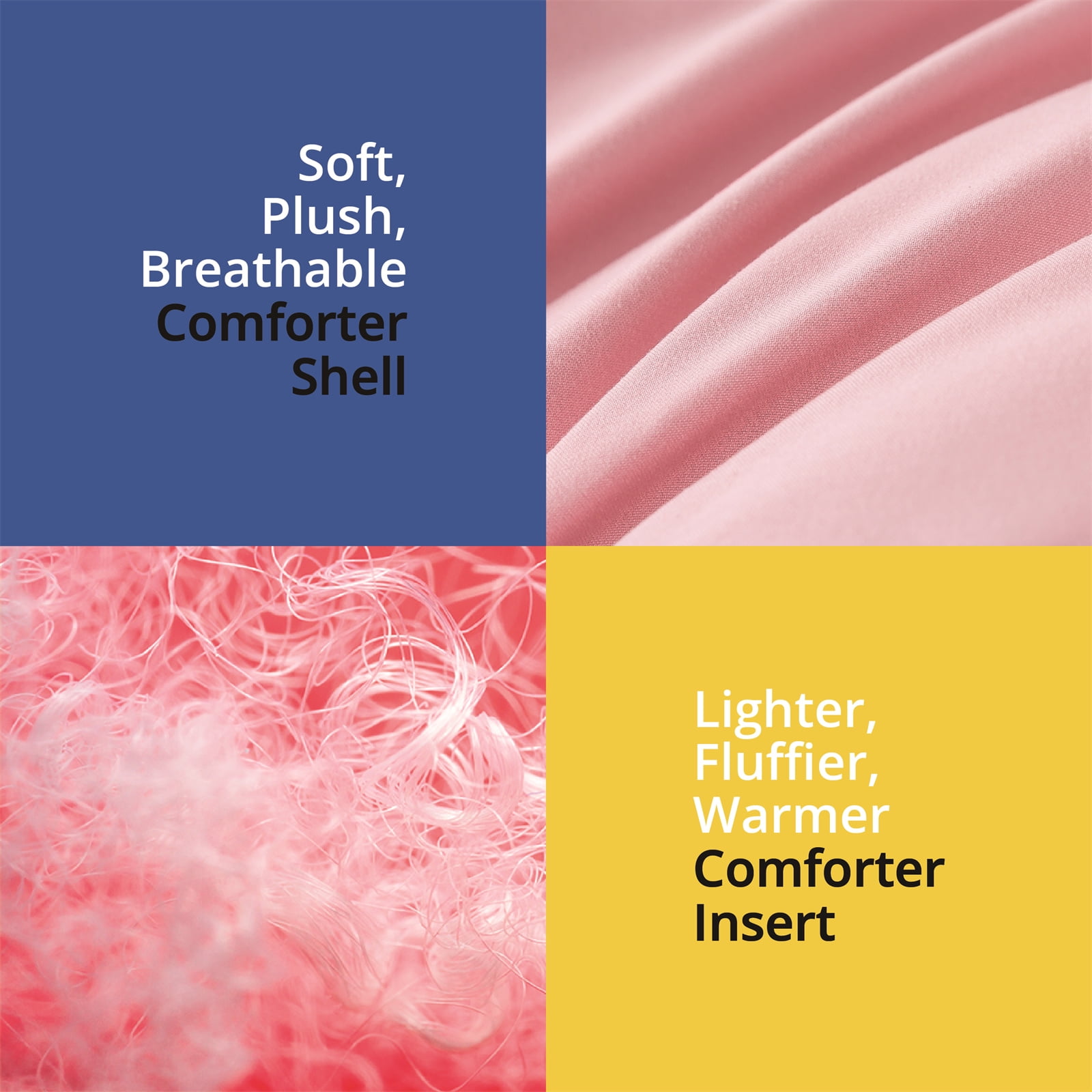 IGI King Comforter, Pink | All Season Hotel Down Alternative Duvet Insert, Adult, Unisex, 102x90in