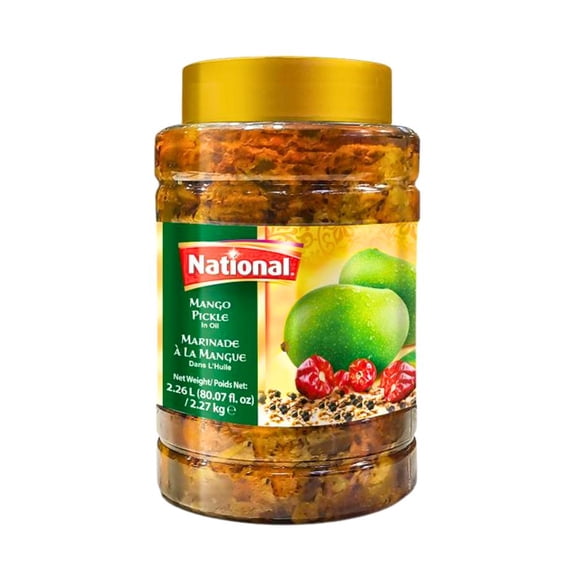 National - Mango Pickle - 2.27kg - 4ct - Authentic Desi Zest & Bulk Savory Flavor (4x2.27kg)