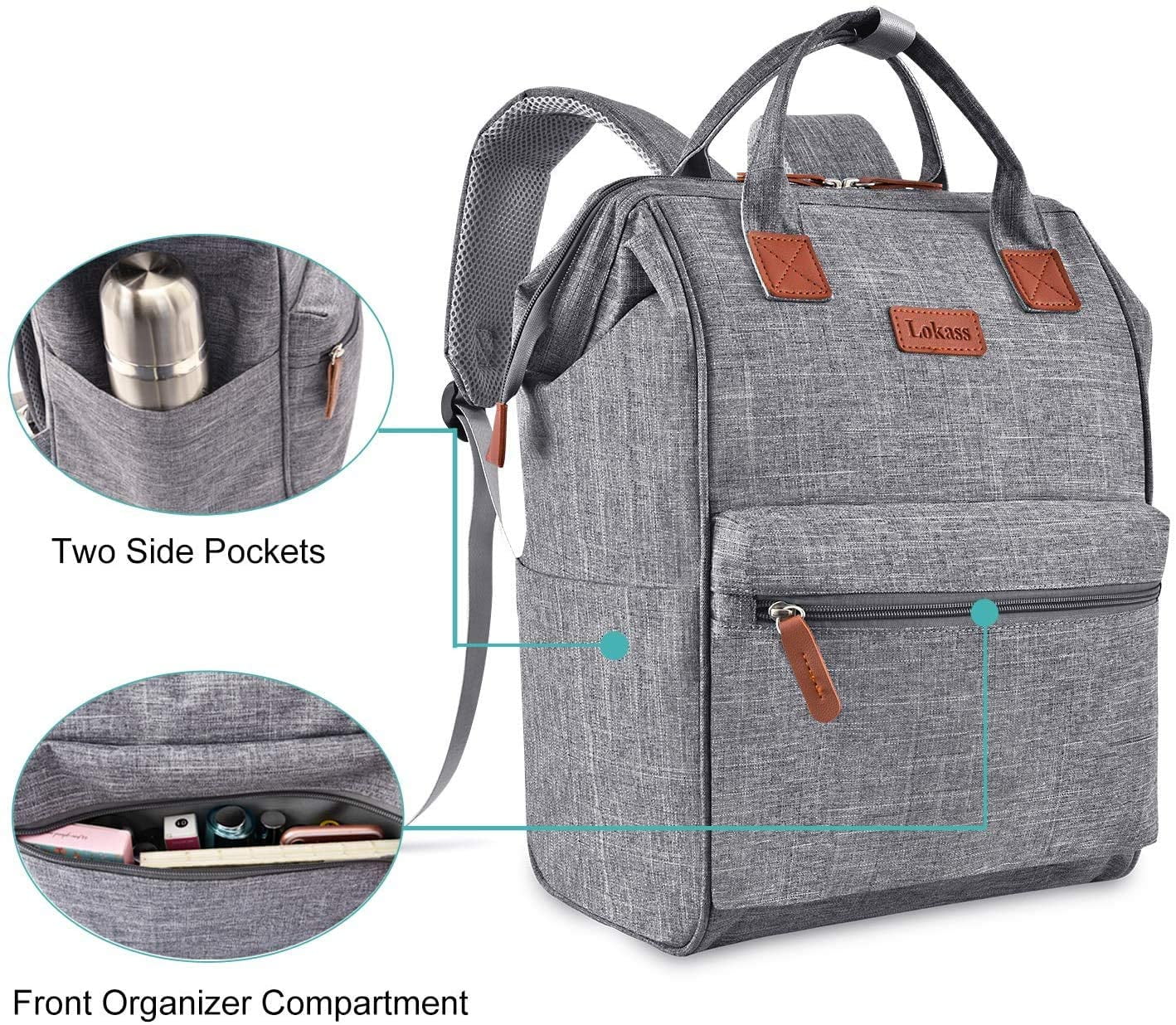 backpack compartment laptop luncher Anti-Theft 15.6 Inch When the job calls for quick responses and free hands LOKASS 15.6 Inch Laptop Backpack,