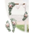 thumbnail image 5 of Multi-Color Artificial Wedding Bow Flower Set - Rose & Leaf Garlands with Ribbons for Arches, Welcome Signs & Ceremony | Durable, Easy-Install,C, 5 of 5