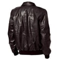 thumbnail image 2 of Men Slim Fit Biker Motorcycle Brown Lambskin Bomber Leather Jacket Coat Casual Outwear A329, 2 of 3