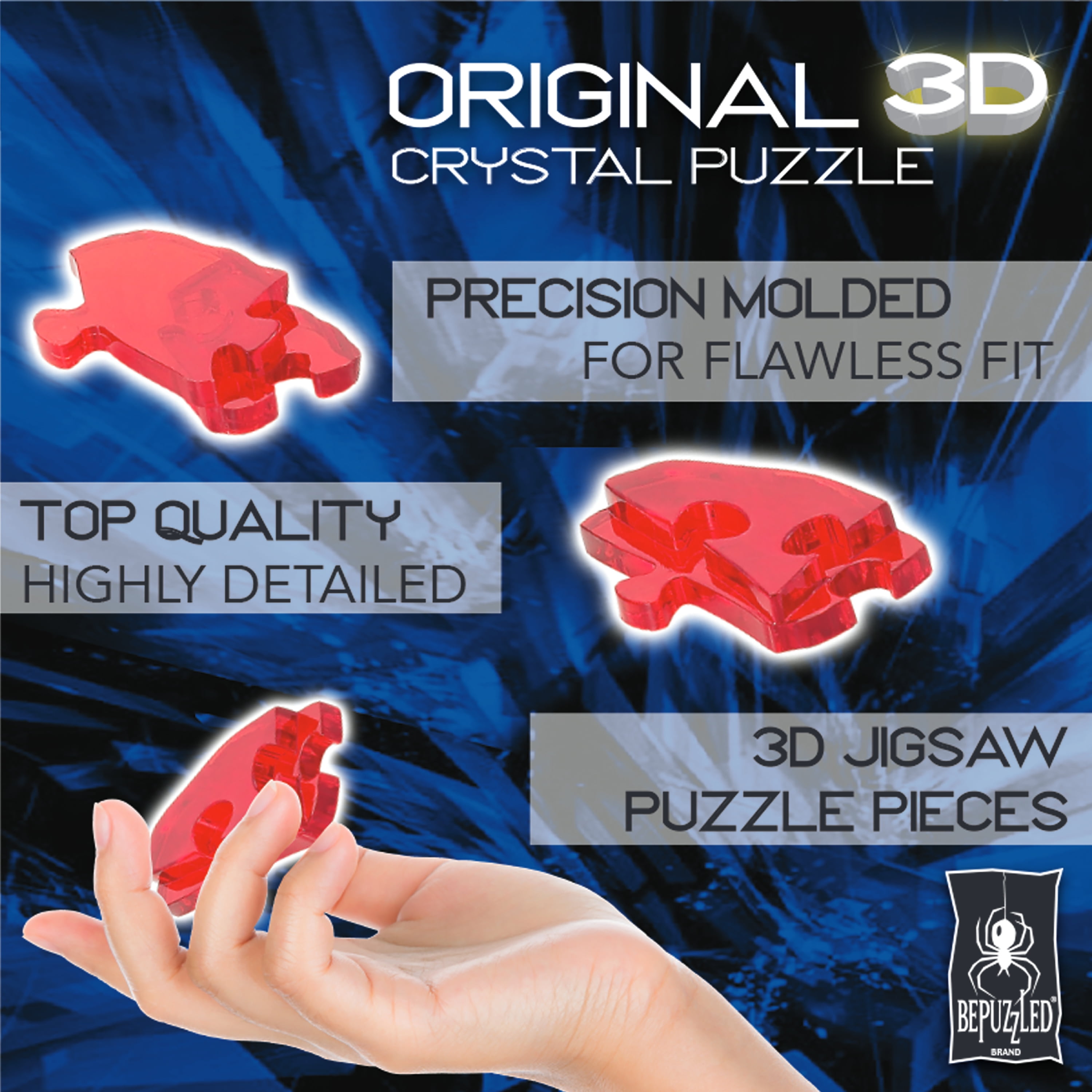 3D Cute Panda Crystal Puzzle Jigsaw DIY IQ Intellectual Toy Kids Gift Game FF Rx 