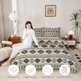 thumbnail image 4 of Manfei Boho Aztec Tribal Queen Comforter Set, Bohemian Geometric Comforter Sets Queen,, Gray Reversible 3-Piece, 1 Comforter and 2 Pillowcases, 4 of 6