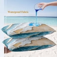 thumbnail image 4 of Lumbar Pillow Covers 20x12 Inch Set of 2, Coastal Beach Waterproof Outdoor Pillow Covers, Nautical Ocean Blue Beige Seaside Decorative Cushion Pillowcases for Couch, Sofa, Bed, Garden, Patio, 4 of 9