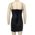 thumbnail image 3 of Vestido Bolso de mujer Cadera Vestido corto Sin espalda Color sólido Vacaciones Vacaciones (Gris L) Cgtredaw Gris T L para Mujer, 3 of 8