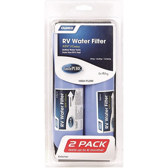 Package Of 2 Camco 40045 TastePURE Inline Large Capacity Filter 2-Pack