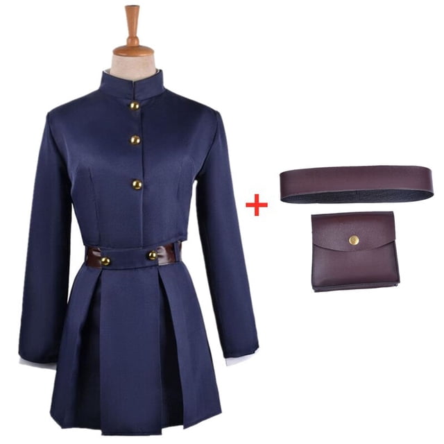 Anime Jujutsu Kaisen Kugisaki Nobara Cosplay Costume Top Skirt Coat Halloween Women Uniform Waist Arms Bag Full Set yaoshenbao LED