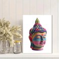 thumbnail image 2 of Colorful Buddha Sculpture Canvas Print，Peaceful Spiritual Wall Art for Living Room Bedroom Yoga, 2 of 8