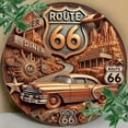 thumbnail image 3 of HELLOYOUNG Route 66 Metal Sign 8x8 Inch, Vintage Rusty Retro Tin Wall Decor for Garage Bar Man Cave Kitchen, Rustic American Highway Ornament, 3 of 8