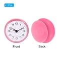 thumbnail image 3 of Waterproof Bathroom Shower Clock Mini Round Wall Clocks with Suction Cup, Pink, 3 of 7