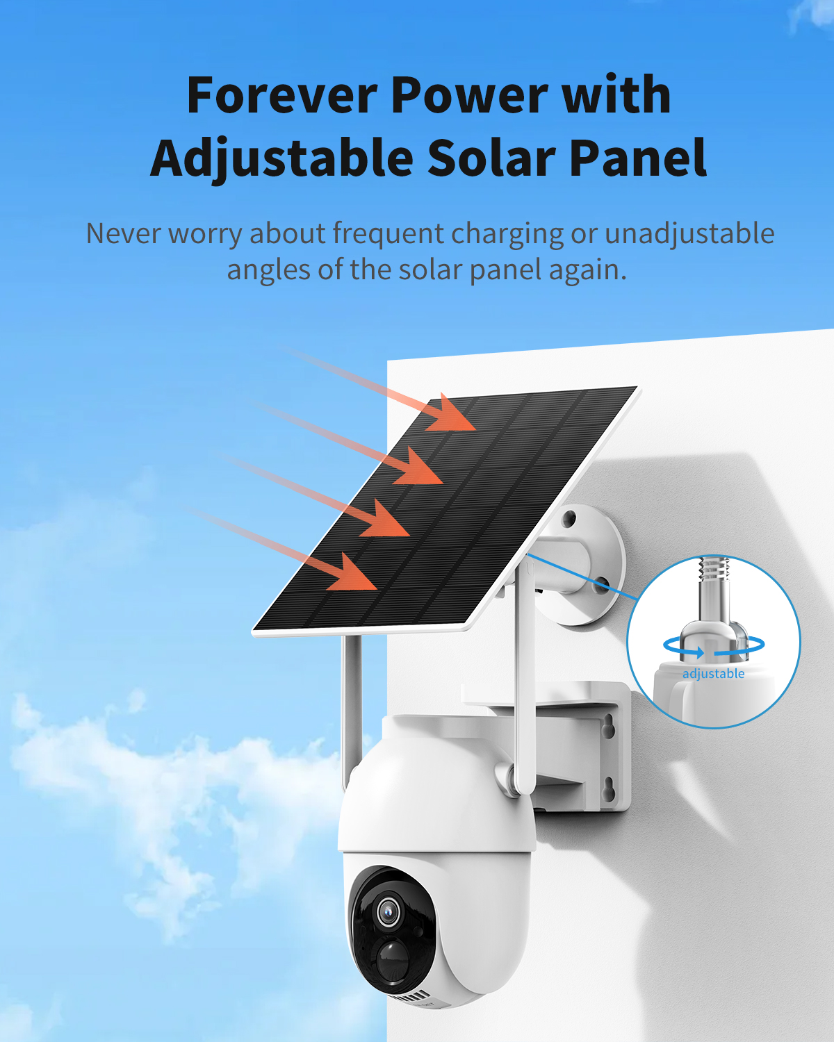 Conico Solar Security Camera System 2-Pack 2K PTZ WiFi photo 3