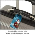 thumbnail image 3 of Square 2Pack PU Leather Santa Claus Riding Sleigh Cruise Luggage Tag with Privacy Cover and Name ID Tag for Travel Handbags Backpacks Luggage Tags, 3 of 6