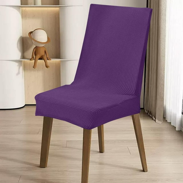 Feltree Solid Color Brushed High Elastic Chair Cover - Soft, Waterproof & Dirt-Resistant Slipcover for Dining Chairs, Universal Fit 16-24 Inch, Machine Washable