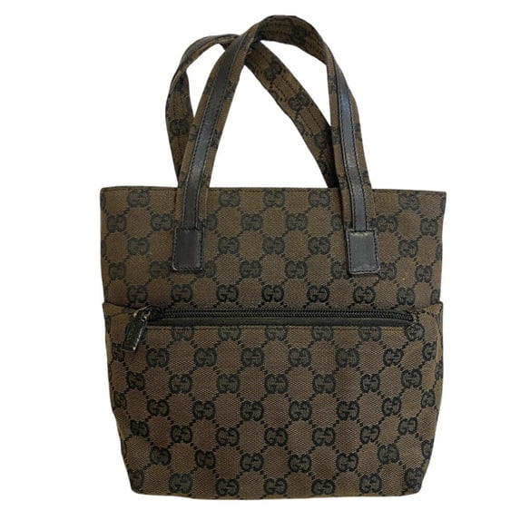 Pre-Owned GUCCI 1079 GG Pattern Handbag, Beige, Women's
