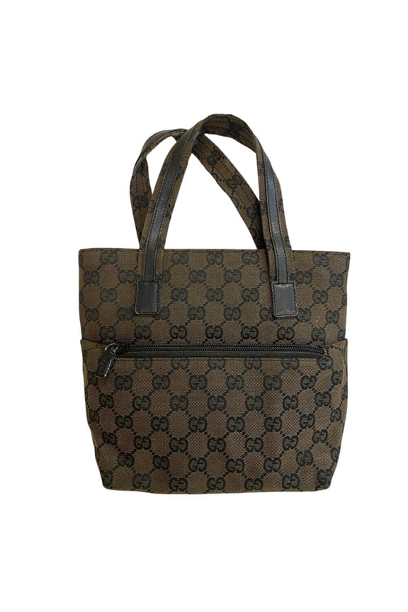 Pre-Owned GUCCI 1079 GG Pattern Handbag, Beige, Women's