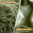 thumbnail image 4 of XeGe Fluffy Faux Fur Pillow Cases, Soft Plush Shaggy Furry Pillowcases, Velvet Fuzzy Decorative Long Pillow Shams for Bed Couch, Zipper Closure, Set of 2(Standard Size, Sage Green), 4 of 6
