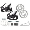thumbnail image 2 of jinwen Bike Mechanical Disc Brake Caliper Line Pulling Front Rear Calipers Cycling Part A pair clamps disc, 2 of 9