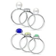 thumbnail image 4 of Everly Women's Cultured Pearl and Quartz Topaz Sterling Silver Ring, 4 of 7