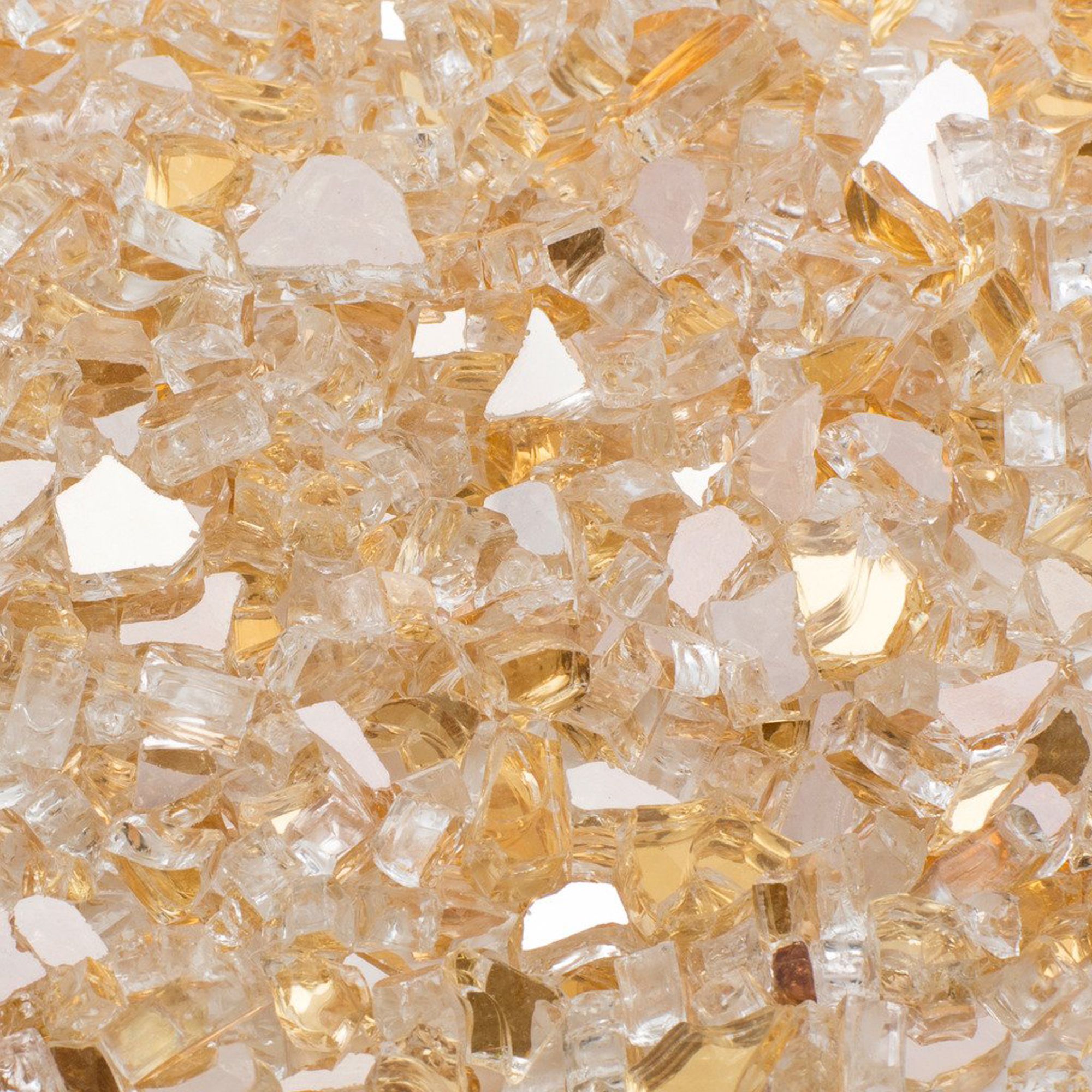 1/4" 20 lb. Gold Reflecitive Fire Glass