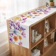 thumbnail image 6 of Table Runners 120 Inches Long Dress Scarves, Pink Flowers Farmhouse Coffee/Dining/Kitchen Table Runner for Living Room, Spring Floral Elegant Pastoral Watercolor 13x120 Inch, 6 of 9