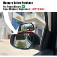 thumbnail image 2 of 1 Piece HD Glass Convex Wide Angle Blind Spot Rear View Mirrors Blind Spot Mirror for Car Adjustable Clip On Car Side Mirror for Trucks SUVs RVs, Black, 2 of 8