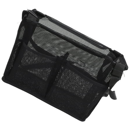 ifundom Black Mesh Bathroom Storage Basket Organizer for Toiletries Sundries and Small Item Storage