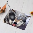 thumbnail image 3 of Wolf Gaming Mousepad Angry Wolf in The Snow Mouse Pad Mouse Mat for Computer Desk Laptop Office 9.5 X 7.9 Inch Non-Slip Rubber, 3 of 5