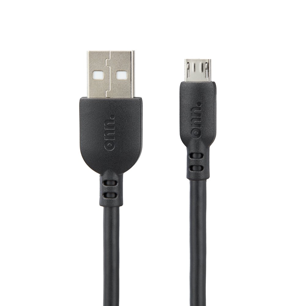 onn. MicroUSB to USB Cable, 10 ft, Black