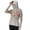 Gray, variant on Jackets for Women UPF 50+ Black Ink Splash Abstract Print Sun Protection Hoodie Full Zip Long Sleeve Lightweight UV Jacket ,White (L)