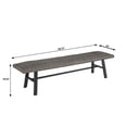 thumbnail image 5 of Ulax Furniture 70” Outdoor Bench All-weather Wicker Patio Garden Bench, Mix Gray, 5 of 5